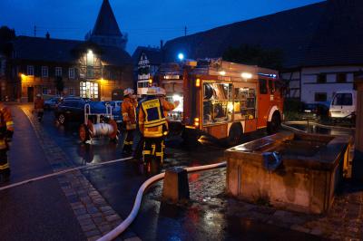 Holzschuppenbrand in Steinheim-Hoepfigheim